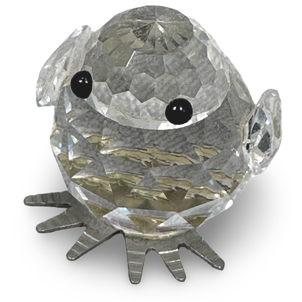 Swarovski‎ Silver Crystal Mini Chick Bird Figurine Barn Yard Friends Clear READ